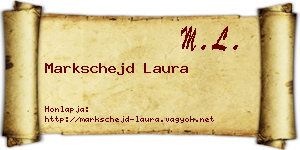 Markschejd Laura névjegykártya